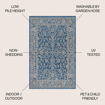 Palazzo Vine And Border Textured Weave Indoor/outdoor Area Rug